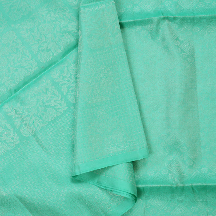 Hayagrivas Handloom Pastel Green Pure Soft Silk Saree KBE662G6-15