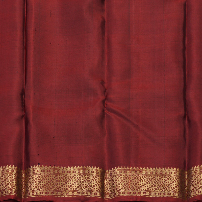 Hayagrivas Handloom Pure Bottle Green Soft Silk Saree with Maroon Border KBE662G7-3