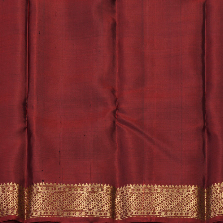 Hayagrivas Handloom Pure Bottle Green Soft Silk Saree with Maroon Border KBE662G7-3