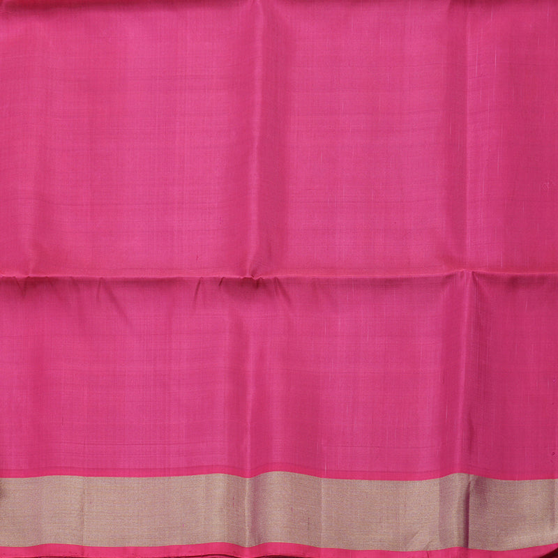 Hayagrivas Handloom Royal Blue Pure Ikkat Soft Silk Saree with Pink Border KBE663G2-14