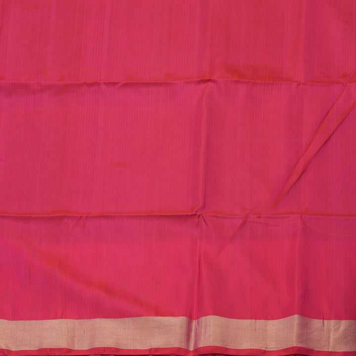 Hayagrivas Handloom Dark Chocolate Brown Pure Ikkat Soft Silk Saree with Pink Border KBE663G2-17