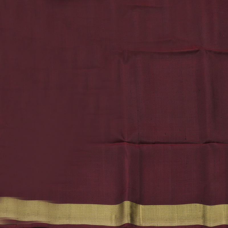 Hayagrivas Handloom Rama Blue Soft Silk Saree with Wine Brown Border KBE663G2-20
