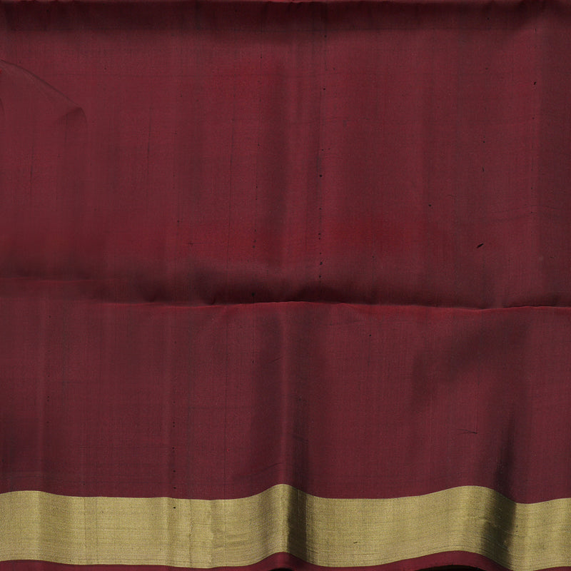 Hayagrivas Handloom Purplish-Blue Soft Silk Saree with Wine Brown Border KBE663G2-24