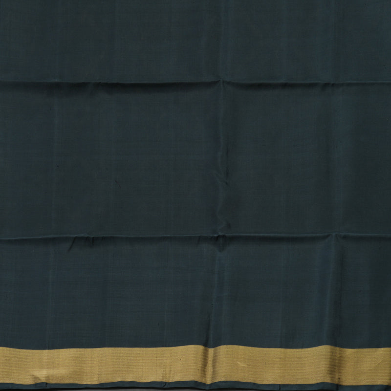 Hayagrivas Handloom Khaki Brown Pure Ikkat Soft Silk Saree with Dark Grey Border KBE663G2-34