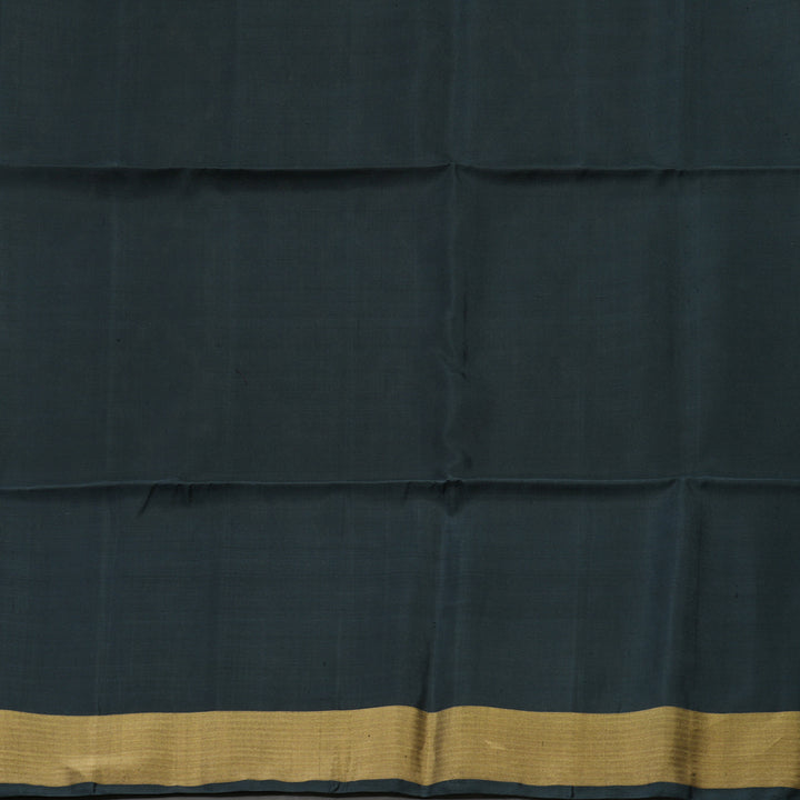 Hayagrivas Handloom Khaki Brown Pure Ikkat Soft Silk Saree with Dark Grey Border KBE663G2-34
