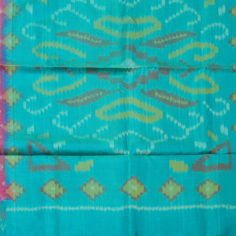 Hayagrivas Pink Pure Ikkat Soft Silk Saree KBE663G3-3