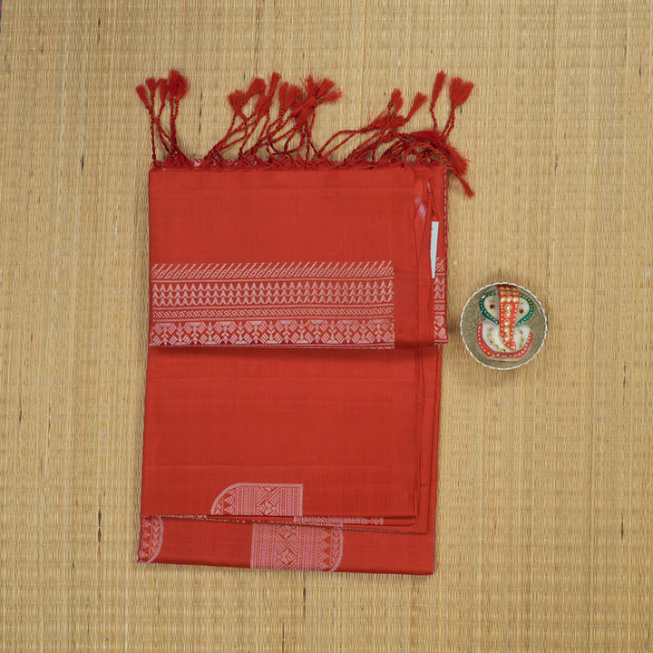 Hayagrivas Handloom Red Soft Silk Saree KBE664G3-18