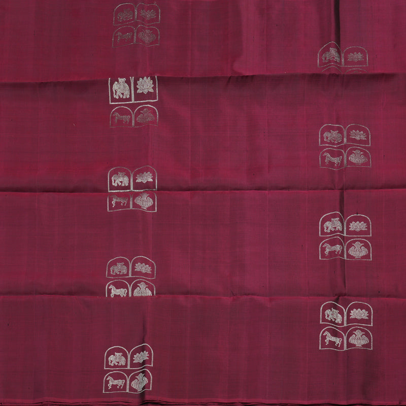 Hayagrivas Handloom Pure Soft Silk Saree in Regal Wine Maroon KBE664G2-18