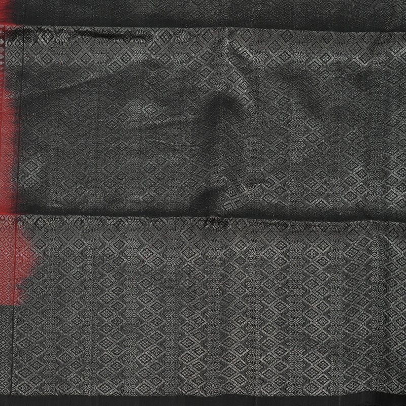 Hayagrivas Handloom Brick Red Soft Silk Saree with Black Border KBE664G3-28