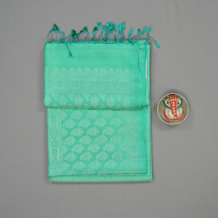 Hayagrivas Handloom Pastel Green Soft Silk Saree KBE664G3-32