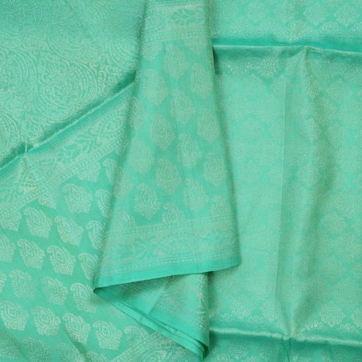 Hayagrivas Handloom Pastel Green Soft Silk Saree KBE664G3-32