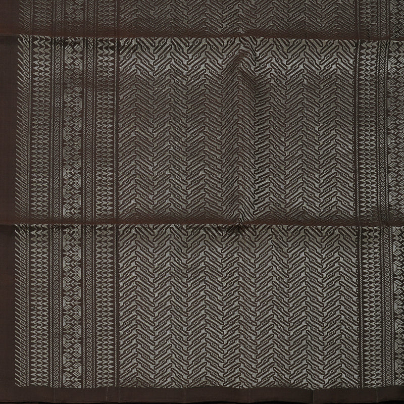 Hayagrivas Handloom Deep Brown Pure Soft Silk Saree KBE664G3-38