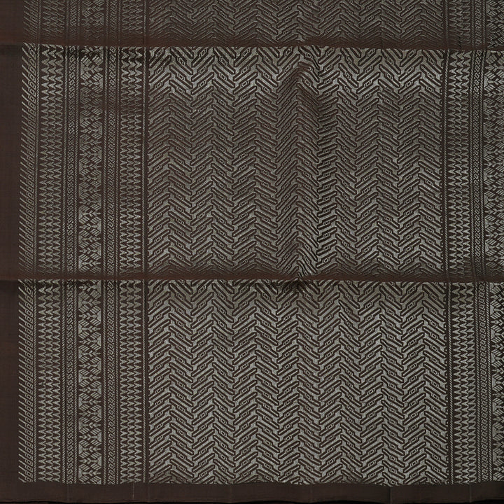 Hayagrivas Handloom Deep Brown Pure Soft Silk Saree KBE664G3-38