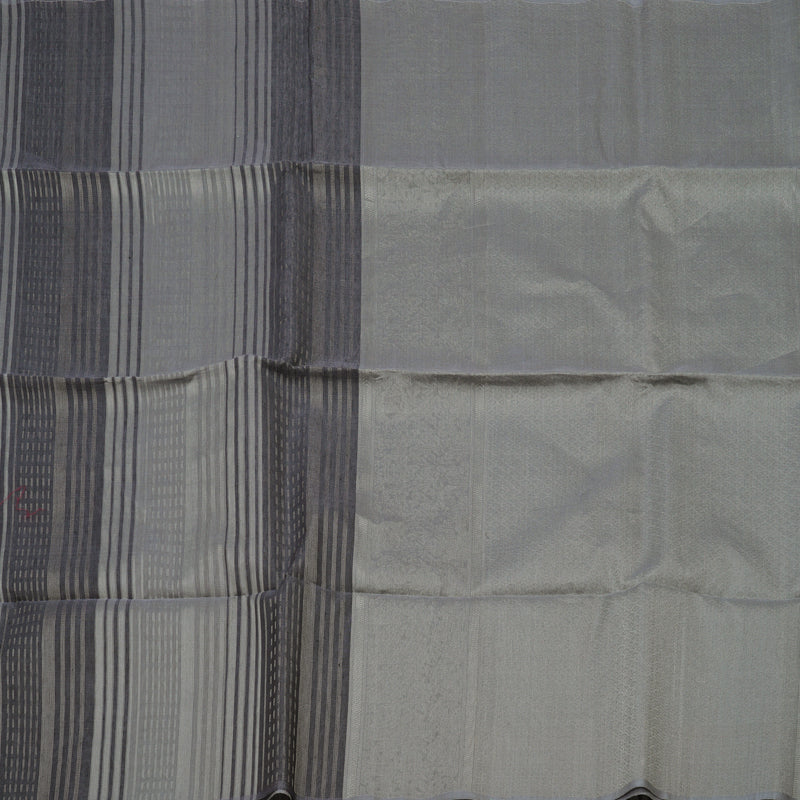 Hayagrivas Handloom Dark Grey Soft Silk Saree KBE664G7-3