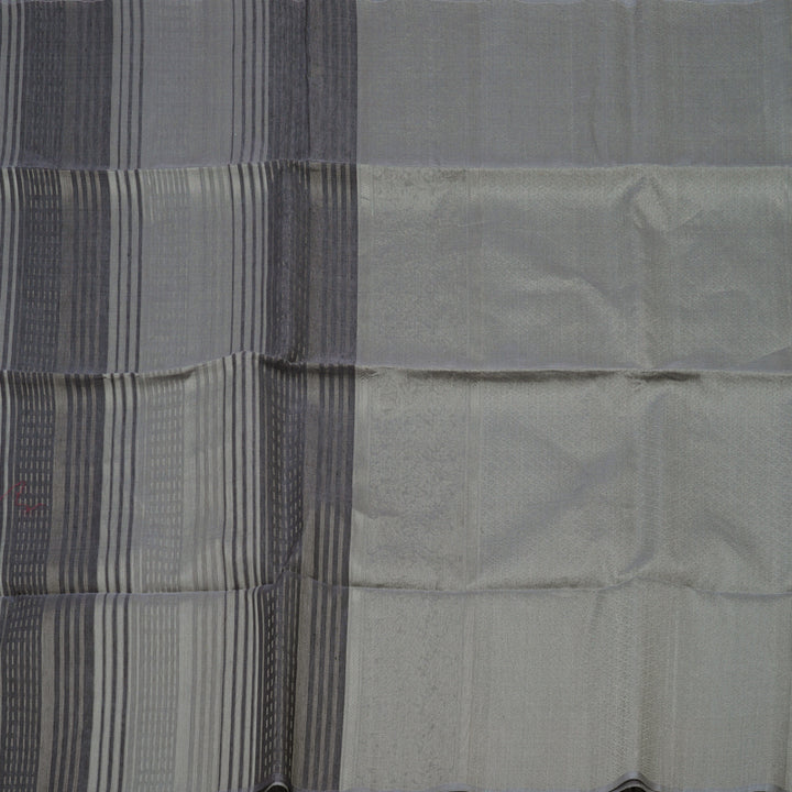 Hayagrivas Handloom Dark Grey Soft Silk Saree KBE664G7-3