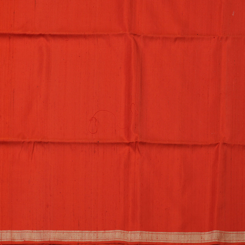 Hayagrivas Handloom Orangish Red Soft Silk Saree KBE671G7-3