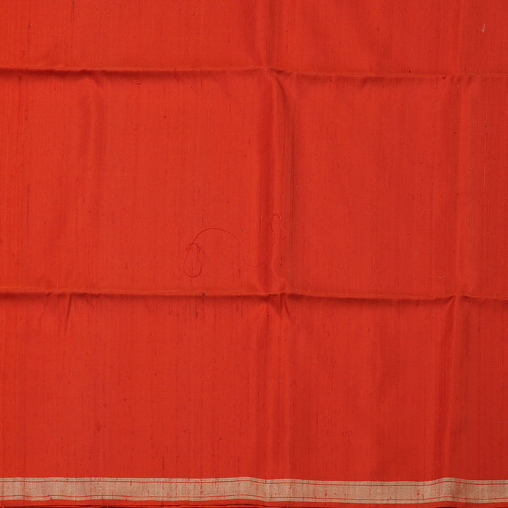 Hayagrivas Handloom Orangish Red Soft Silk Saree KBE671G7-3