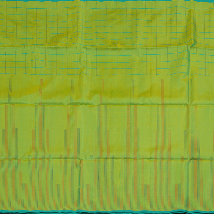 Hayagrivas Handloom Fluorescent Green Pure Soft Silk Saree with KBE672G3-1