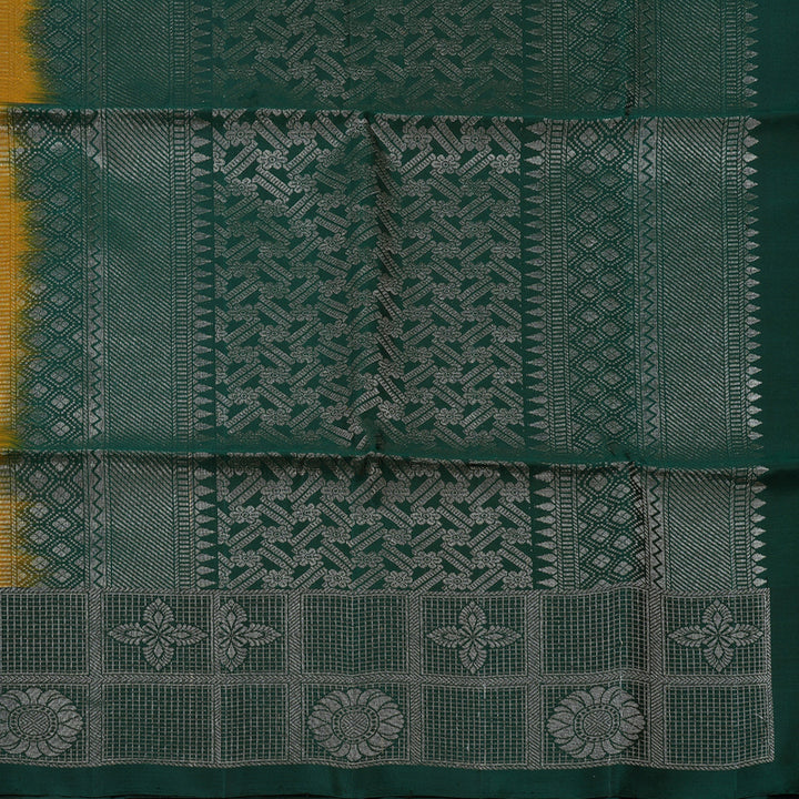 Hayagrivas Handloom Sampanga Yellow Soft Silk Saree with Karum Pachai Border KBE674G2-14