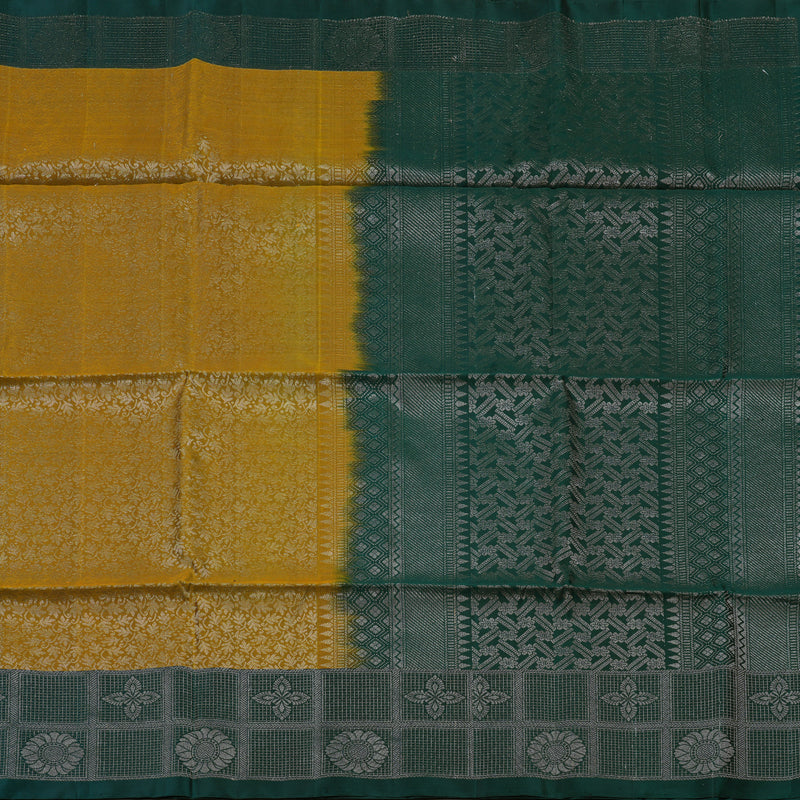 Hayagrivas Handloom Sampanga Yellow Soft Silk Saree with Karum Pachai Border KBE674G2-14