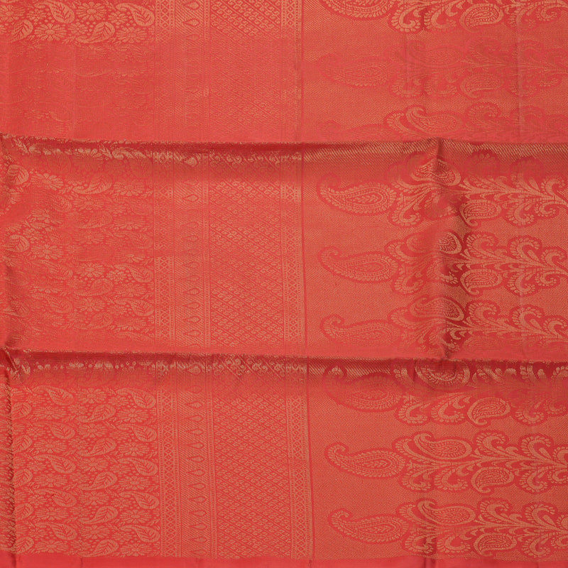 Hayagrivas Orange Handloom Soft Silk Saree KBE674G2-18