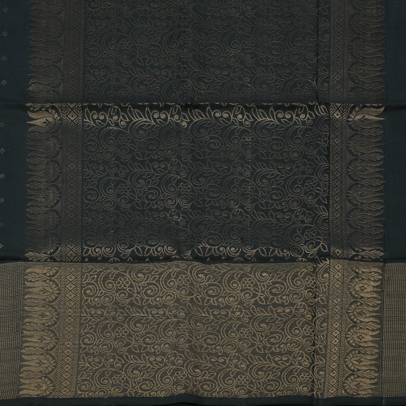 Hayagrivas Handloom Black Soft Silk Saree KBE674G3-4