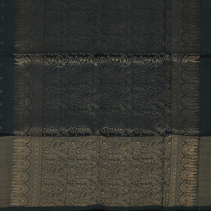 Hayagrivas Handloom Black Soft Silk Saree KBE674G3-4