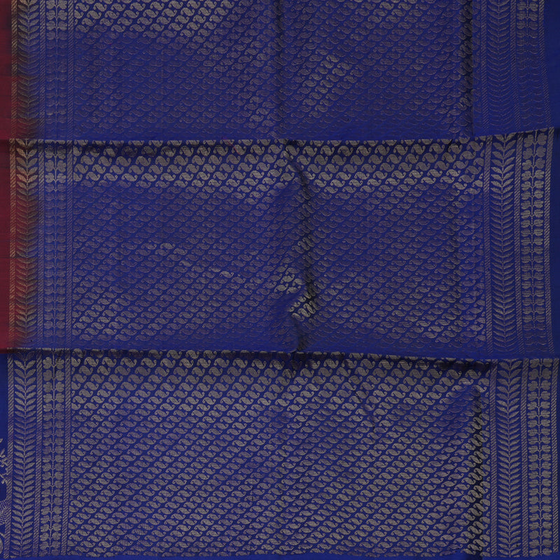 Hayagrivas Wine Maroon Pure Soft Silk Saree KBE674G3-7