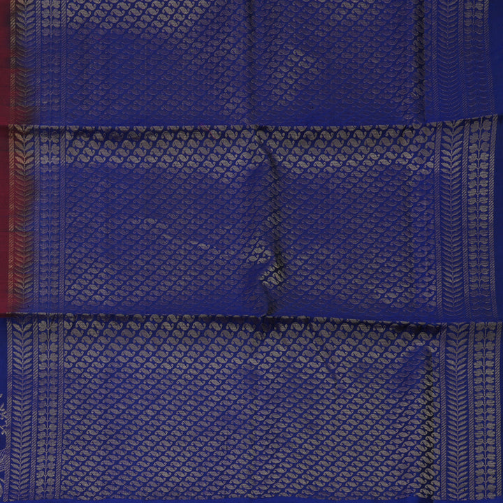 Hayagrivas Wine Maroon Pure Soft Silk Saree KBE674G3-7