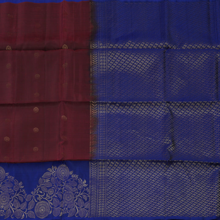 Hayagrivas Wine Maroon Pure Soft Silk Saree KBE674G3-7