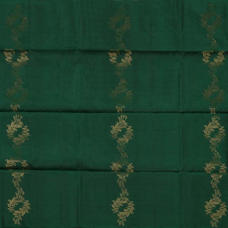 Hayagrivas Handloom Bottle Green Pure Soft Silk Saree KBE674G5-2