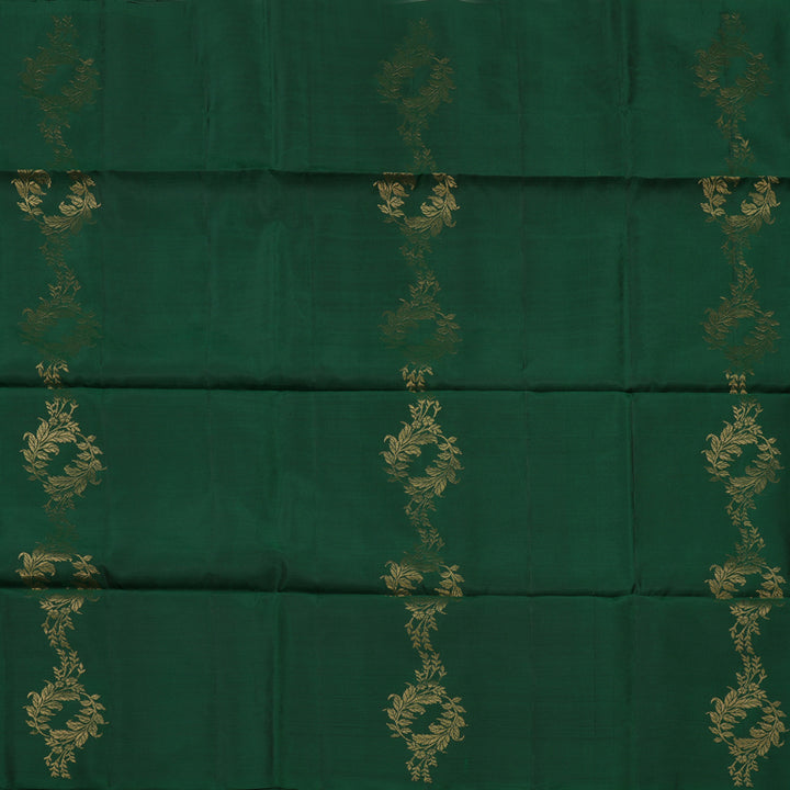 Hayagrivas Handloom Bottle Green Pure Soft Silk Saree KBE674G5-2