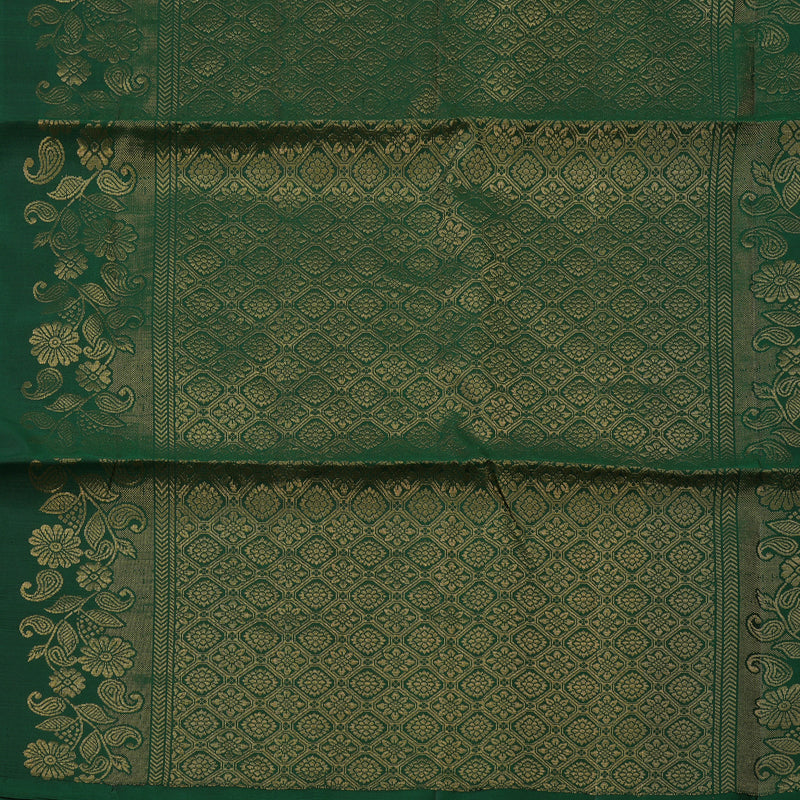 Hayagrivas Handloom Bottle Green Pure Soft Silk Saree KBE674G5-2