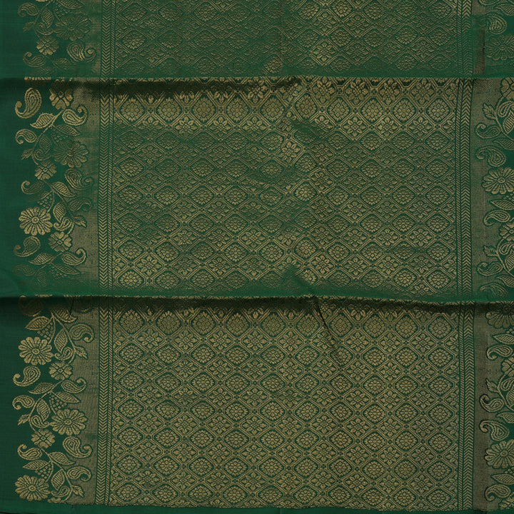 Hayagrivas Handloom Bottle Green Pure Soft Silk Saree KBE674G5-2