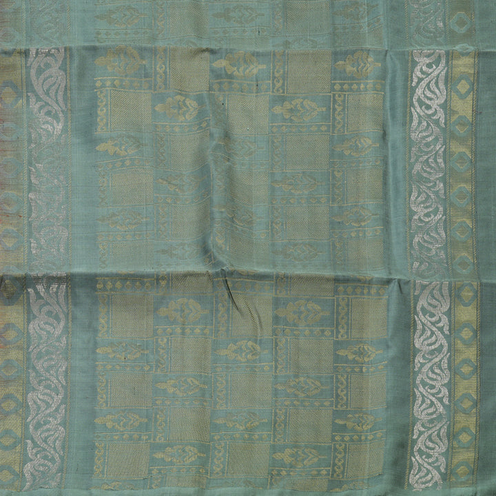 Hayagrivas Handloom Araku Maroon Pure Soft Silk Saree with Greenish-Grey Border KBE674G6-9