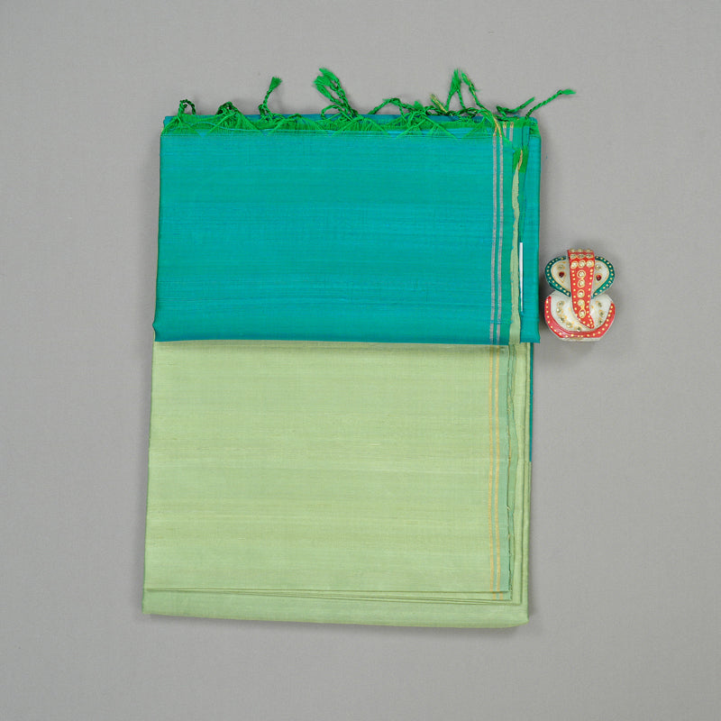 Hayagrivas Ligh Pastel Green Handloom Soft Silk Saree KBE67D1-10