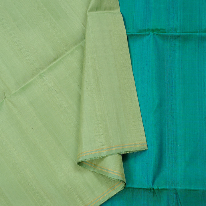 Hayagrivas Ligh Pastel Green Handloom Soft Silk Saree KBE67D1-10