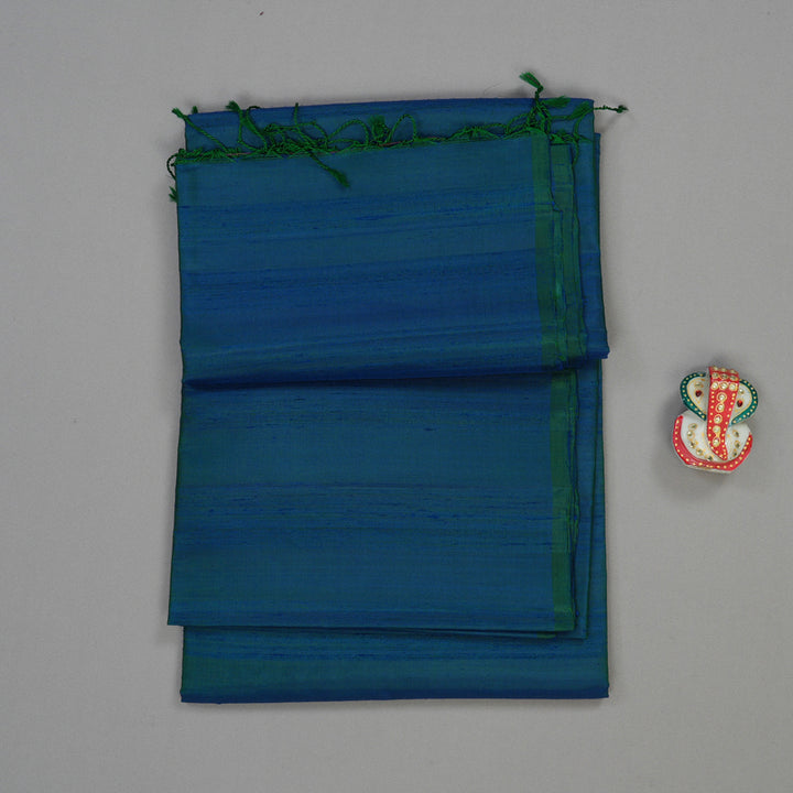 Hayagrivas Handloom Soft Silk Saree in Glamorous Peacock Blue KBE67D1-13