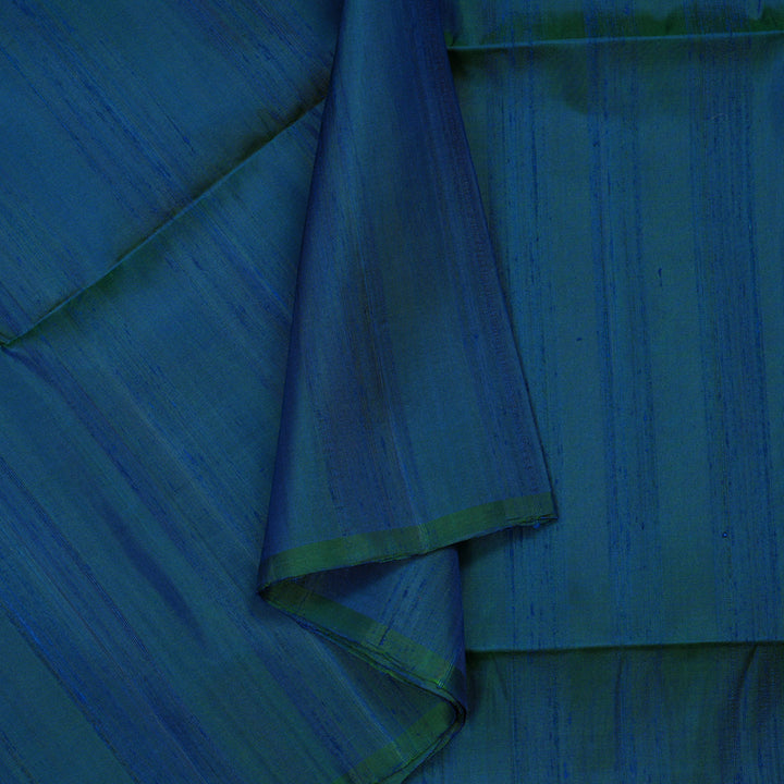 Hayagrivas Handloom Soft Silk Saree in Glamorous Peacock Blue KBE67D1-13