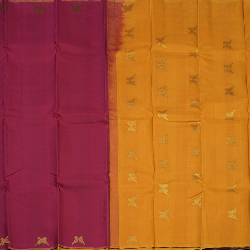 Hayagrivas Handloom Maroon Kanjivaram Silk Saree KBE683G3-2