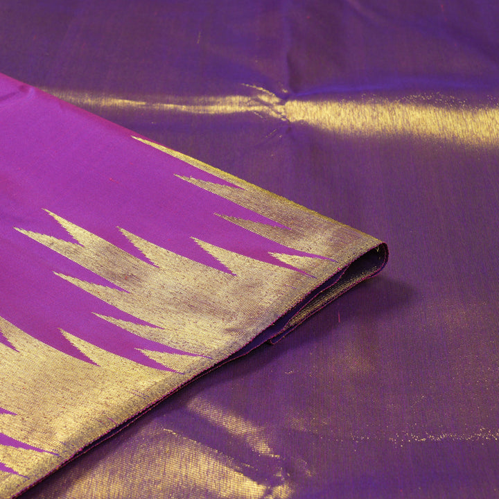 Hayagrivas Handloom Purple Kanjivaram Silk Saree KBE683G8-3