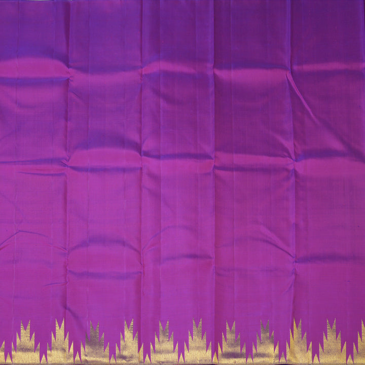 Hayagrivas Handloom Purple Kanjivaram Silk Saree KBE683G8-3