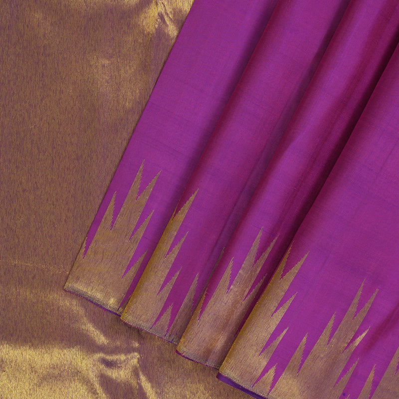 Hayagrivas Handloom Purple Kanjivaram Silk Saree KBE683G8-3