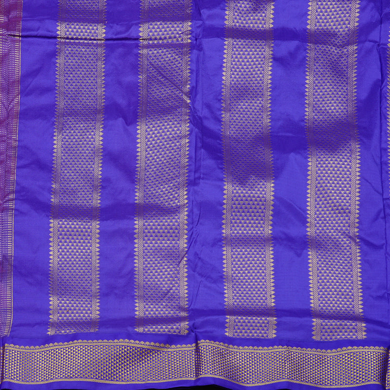 Hayagrivas Handloom Ten Yards Silk Saree in Regal Rust Orange KBE68D1-28
