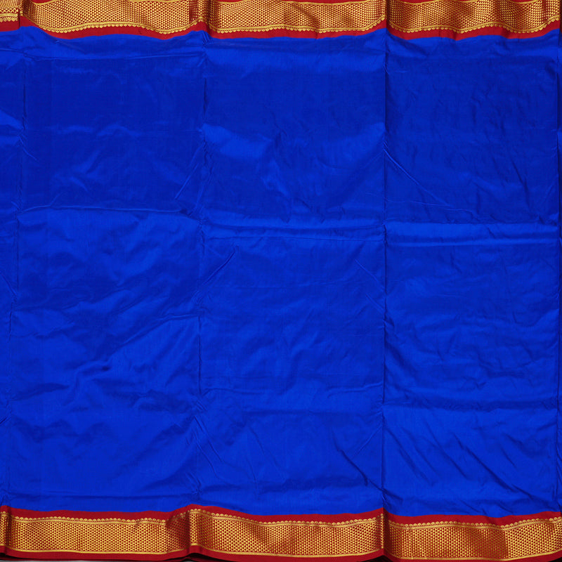 Hayagrivas Handloom Ten Yards Silk Saree in Classis Blue KBE68D1-74