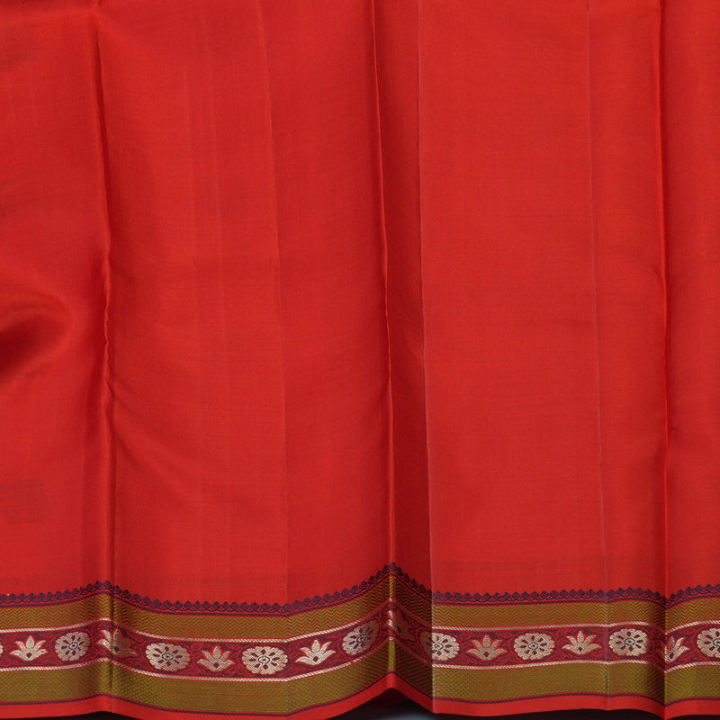Hayagrivas Handloom Red Kanjivaram Silk Saree KBE699G6-4
