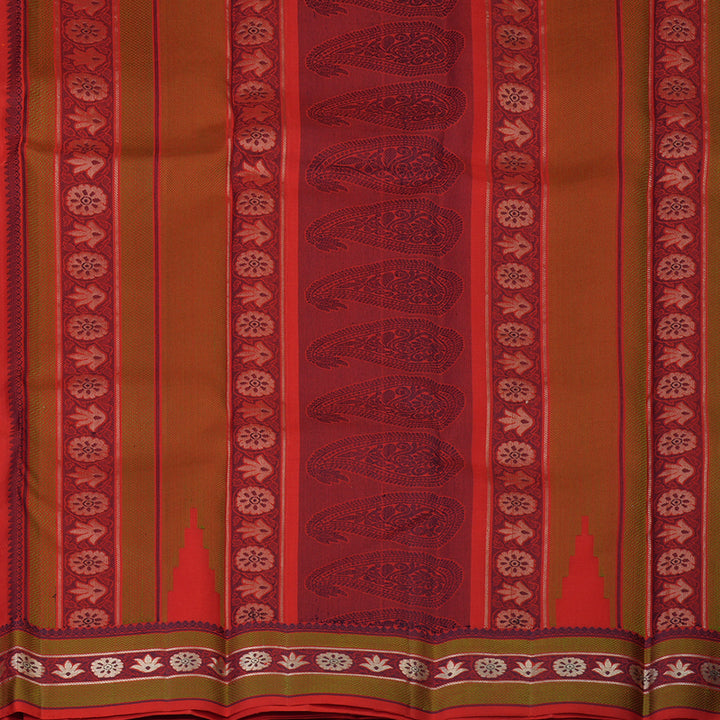 Hayagrivas Handloom Red Kanjivaram Silk Saree KBE699G6-4