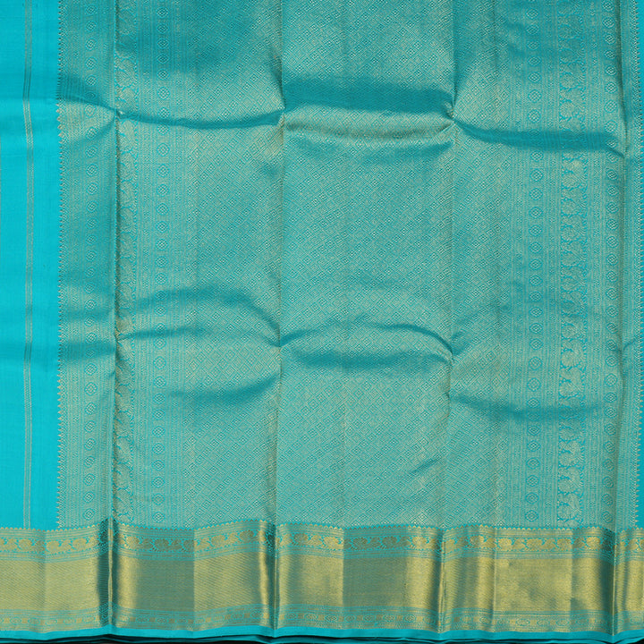 Hayagrivas Sky Blue Handloom Kanjivaram Silk Saree KBE6D1-1