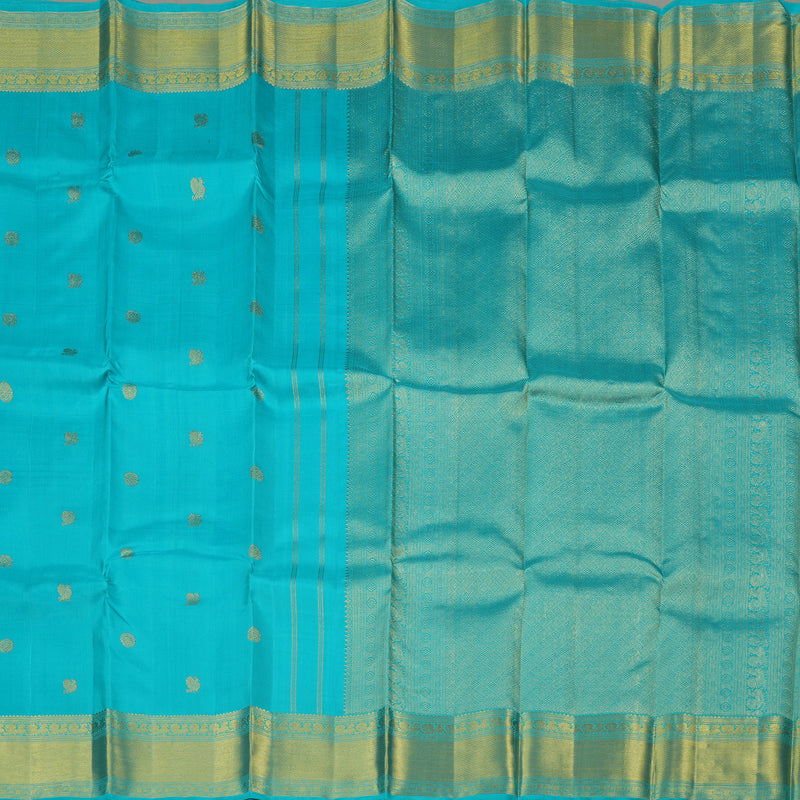 Hayagrivas Sky Blue Handloom Kanjivaram Silk Saree KBE6D1-1