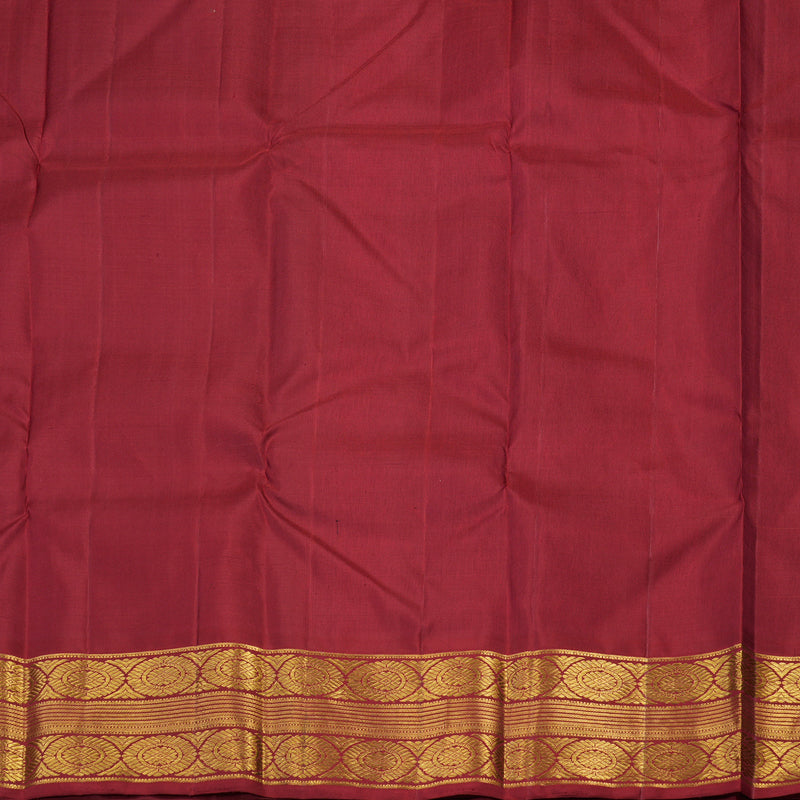 Hayagrivas Handloom Pure Kanjivaram Silk Saree in Regal Peacock Blue KBE709G3-1